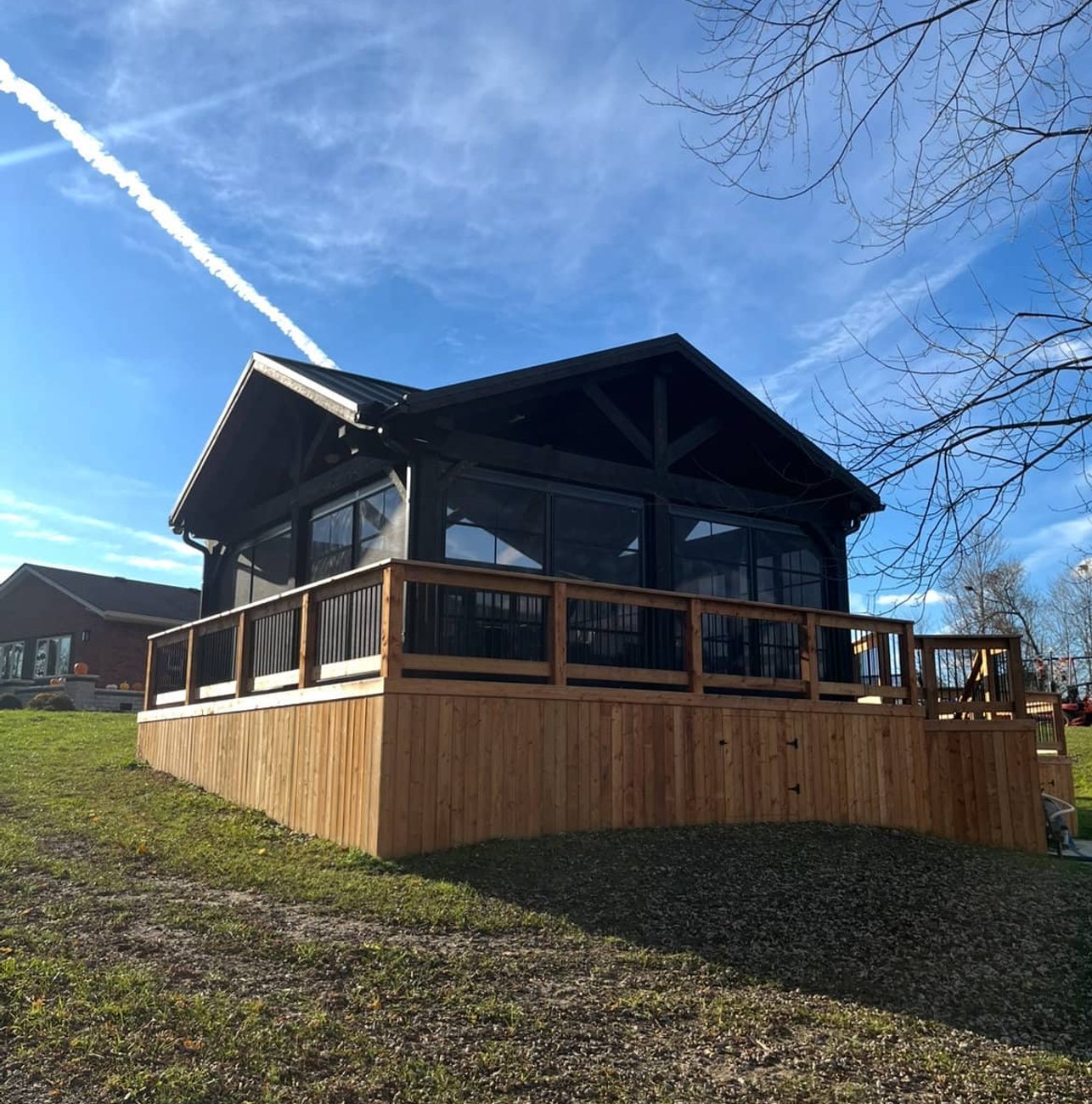 Home addition built by Oak and Pine Contracting