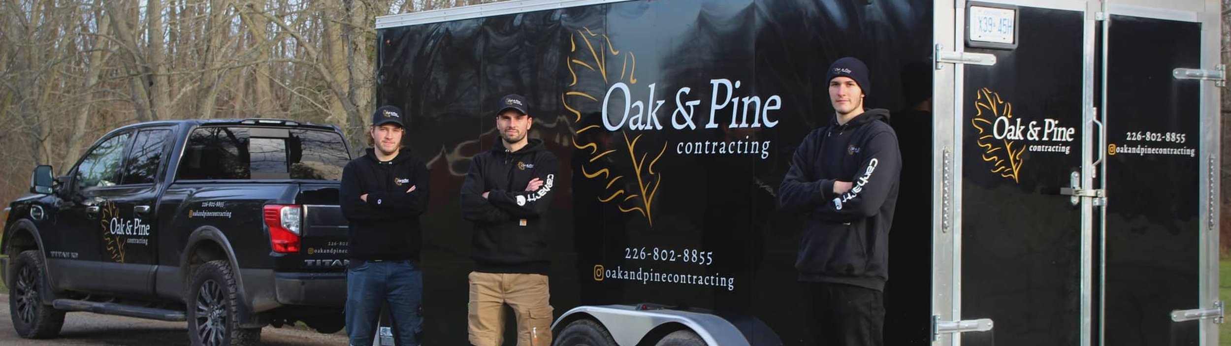 Oak & Pine Contracting team im front of Truck